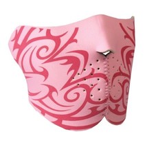 Pink Tribal Neoprene Half Facemask Lightweight Stretchable closure OSFM - £7.77 GBP