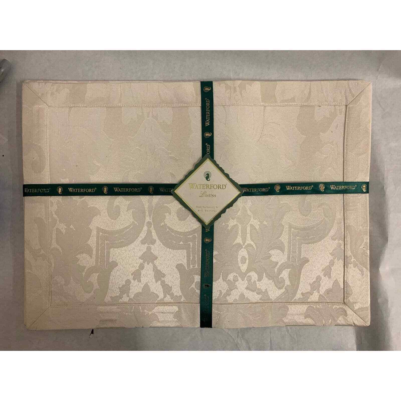 NIP Waterford Placemats in plastic, Ardmore, 18.5" x 13", Champagne, Set of 4 - $24.74