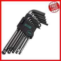 13-Piece Metric Allen Wrench Set with Ball End - Durable Chrome Vanadium - $499.63 MXN