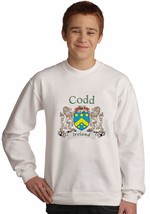 Codd Irish coat of arms Sweatshirt in White - $29.35