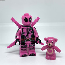 YY Minifigure Building Custom Pink Deadpool Marvel Superhero with Teddy Bear - £4.85 GBP