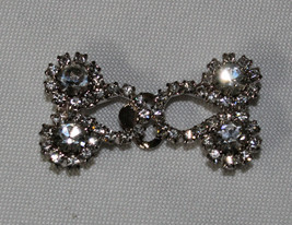 1 5/8" Rhinestone Crystal Studded Sew-On Clasp (M211.47) - £15.68 GBP