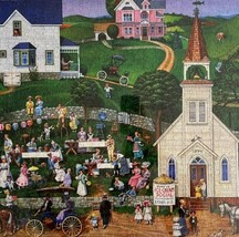 Bob Pettes Hometown Puzzle Framed Ice Cream Sunday 1880 Scene Masterpieces SSART - £40.15 GBP
