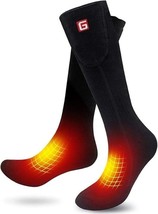 Heated Electric Socks Unisex Winter Warm Thermal Socks Skiing Hiking Camp Black - $37.39