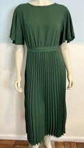 Women&#39;s Evening Pleated Maxi Dress Dark Green Size M - £22.70 GBP