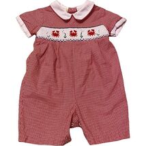 Embroidered Crab Print Jon-Jon Romper Jumper Sz 6 Months - €18,26 EUR