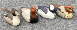AVON Miniature Ducks 4 Pieces 1984 Buffle Head PinTail Canvas Back - $19.79