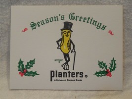 Vintage 1960&#39;s/70&#39;s Planters Peanut Mr Peanut Christmas Seasons Greeting... - £3.82 GBP