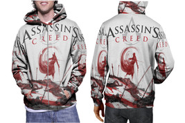 Assassin s Creed 63 White Men&#39;s Pullover Cotton Hoodie - £27.96 GBP