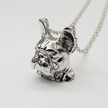 A sterling silver tribute to the French Bulldog! (Large Size Necklace) - £180.37 GBP
