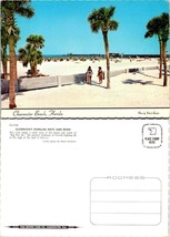 Florida Clearwater Beach Sparkling White Sand Seaside Big Pier 60 VTG Postcard - £7.34 GBP
