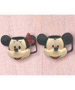 Disney Mickey &amp; Minnie 3D Sculpted 14oz Head Mugs - £18.71 GBP