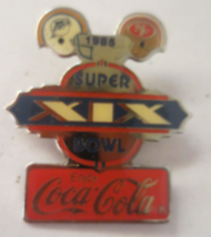 Coca-Cola Super Bowl Xix 1985 Miami Dolphins Vs San Francisco 49ERS Lapel Pin - £5.41 GBP