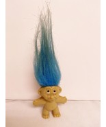 Vintage Troll Magnet 1992 The Troll Co Blue Hair 5 1/4&quot; Tall - $112.05 MXN