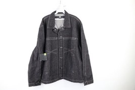 NOS Vintage 90s Marithe Francois Girbaud Mens XL Denim Jean Trucker Jacket Black - £154.84 GBP
