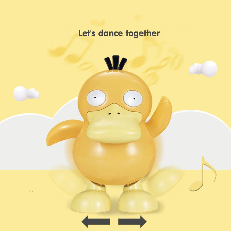 Pokemon Anime Psyduck Music Dancing Robot Toys For Kids Cartoon Figure Psyduck - £19.39 GBP+