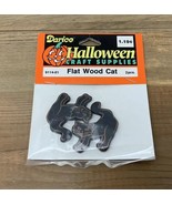 Vintage Darice Black Cat Halloween Flat Wood Cut Out Craft Supplies 9114... - $14.80