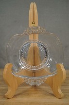 Vintage Elegant Glass Teardrop Beaded Edge Tab Handle Nappy Bowl - $15.97