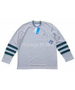 Adidas Original Mens XL Grey/ Green Stripe Trefoil Sporty Pocket Sweatshirt - $26.60