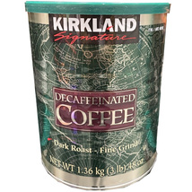 Kirkland Signature Descaffeinated Coffee 3 Lbs Dark Roast,Dark Roast-Fine Grnd - £19.26 GBP