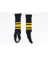 Vtg 40s 50s Distressed Knit Striped Athletic Uniform Stirrup Socks Black... - $657.63 MXN