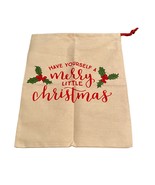 Have Yourself a Merry Little Christmas Canvas Drawstring Bag 15” X 17” D... - $271.95 MXN