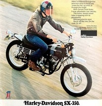 Harley Davidson SX 350 Advertisement 1973 Motorcycle Ephemera #2 LGBinHD - $558.38 MXN