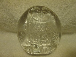 Wedgwood England,  Glass clear Owl, 3 3/4&quot; original paper sticker, paper... - £27.49 GBP