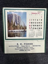 Vtg UNUSED 1977 Desk Calendar Ronks PA Piquea Batteries B K Fisher Alternator - $14.85