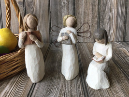Three willow tree figurines lot - Wisdom, Love of Learning, Angel of Learning - £29.45 GBP