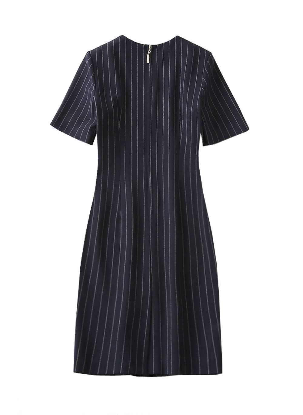 Celeb Amal Clooney Inspired Short Sleeve Black Pinstripe Sheath Dress AU 10 AUS Item image 6
