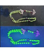 Czech Uranium glass gothic necklace vaseline glass beads party jewelry #... - $907.39 MXN