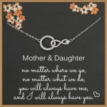Mothers Day Gift for Mom Wife, Mother Daughter Necklace, Sterling Silver... - £21.24 GBP