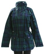 RLX Ralph Lauren Green &amp; Blue Plaid Zip Front Hooded Rain Jacket Women&#39;s... - £239.09 GBP