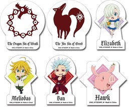 The Seven Deadly Sins S3 Character Die-Cut Sticker Set of 6 Anime Licensed NEW - £6.10 GBP