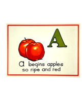 Cavallini Letter A Framable Nursery Art 1930s Repro Alphabet Flash Card ... - $15.18 CAD