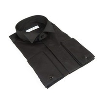 Mens CEREMONIA Tuxedo Formal Shirt 100% Cotton Turkey Slim Fit #stn 15 aty black image 9