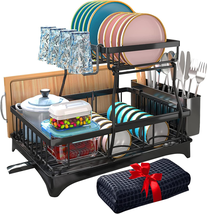 Dish Rack with Extra Drying Dish Racks,Kitchen Gadgets with,Kitchen Organization - £54.95 GBP