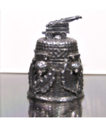 Vintage Pewter Thimble Scotland Cannon Wagon and Thistles Collectors Sou... - £14.78 GBP