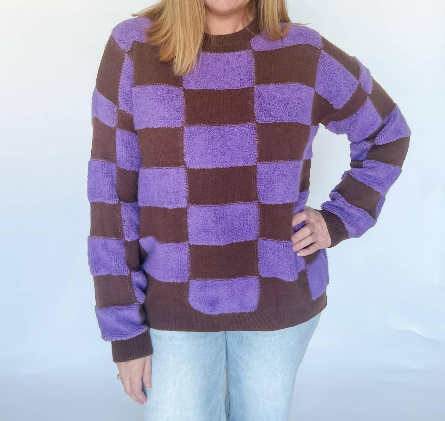 Pretty Garbage old faithful checker sweater size S - $24.75