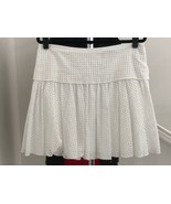 Rag &amp; bone Weiß 100% Baumwolle Perforiert &amp; Plissiert A-Linie Sz US 10 - £112.66 GBP