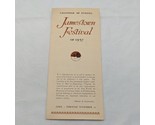Calendar Of Events Jamestown Festival Of 1957 Travel Brochure - £15.89 GBP