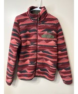 Womens Large Columbia Mountainside Sherpa Full Zip Southwest Jacket Red ... - $54.33 CAD