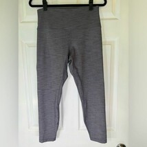 Lululemon Align Crop 21 Mini Heathered Herringbone Heathered Black/White... - $30.86