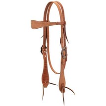 Rough Out Russet Harness Leather Browband Headstall - $79.19
