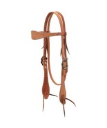 Rough Out Russet Harness Leather Browband Headstall - £62.27 GBP