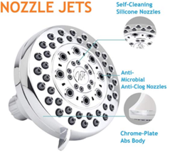 High Pressure Shower Head Luxury, Spa Grade 5 Function Anti-clog Anti-leak - £8.69 GBP