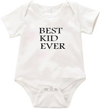 VRW Best Kid Ever Unisex Creeper Romper Birthday Baby Reveal Baby Shower (White, - £11.68 GBP