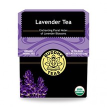 Organic Lavender Tea Kosher, Caffeine-Free, GMO-Free, 18 Bleach-Free Tea Bags - £8.47 GBP