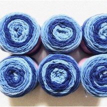 Blueberry Bliss Yarn Bundle - 6 Pack of Sweet Roll Yarn in a Delicious Swirl of - £87.63 GBP